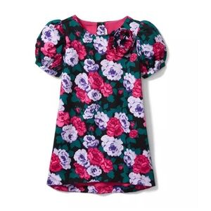 Janie and Jack Floral Dress with matching Headband - Pink, Purple, Green